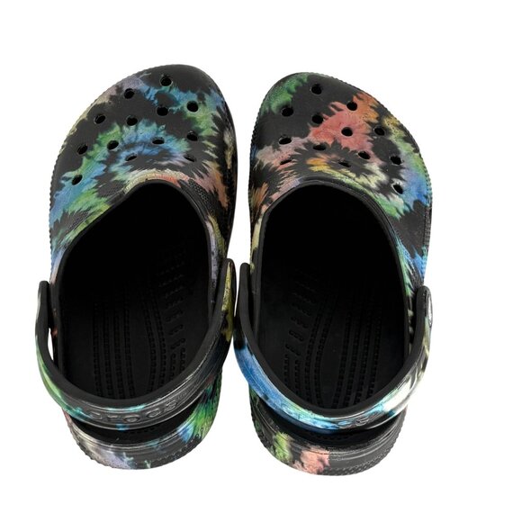 Crocs Classic Clog Black Groovy Tie-Dye Size 3 Juniors - Picture 2 of 6